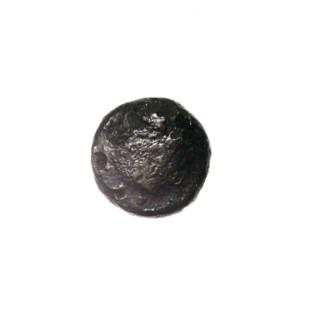 bronze coin, Pantikapaion; obverse: head of Apollo to the right; reverse: bow in a gorythos to the