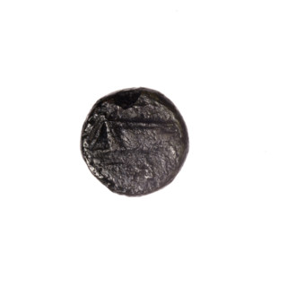 Bronze coin, Pantikapaion; obverse: head of Apollo to the right; reverse: bow in a gorythos to the