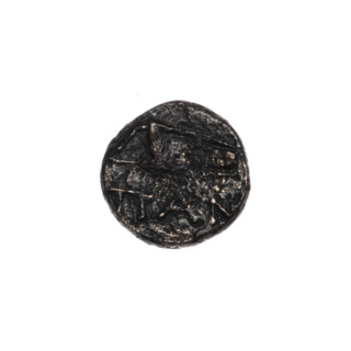 bronze coin, Pantikapaion; obverse: head of Apollo to the right; reverse: bow in gorythos to the