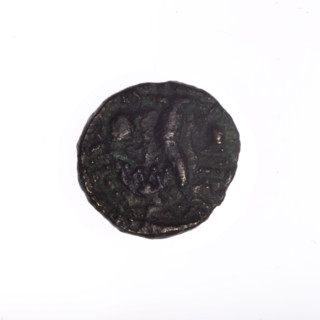 Bronze coin from Pantikapaion, 4th quarter of the 2nd century BC (Cimmerian Bosporus). Obverse: