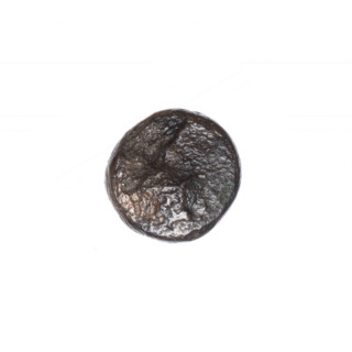bronze coin, Pantikapaion; prora (iconographic); head of Athena (iconographic); Black Sea; Athena