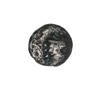 bronze coin, Pantikapaion, Dioscuri caps (iconographic), Satyr's head (iconographic), Black Sea,