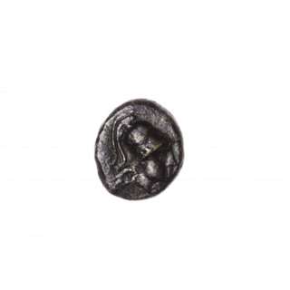 bronze coin, Pantikapaion, prora (iconographic), head of Athena (iconographic), Black Sea, Athena