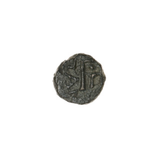 bronze coin, Pantikapaion, wings, tripod (iconographic), aw: wing vertically; rw: tripod,