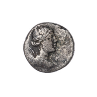 drachma, Pantikapaion, deer, busts of Artemis, monograms, Black Sea, animals, Artemis (mythology),
