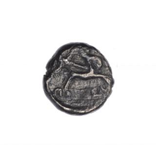 drachma, Pantikapaion, deer, head of Dionysus (iconographic), thyrsus (iconographic), Black Sea,