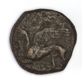 bronze coin, Chersonesos, Artemis kneeling, griffins, Artemis (mythology), Black Sea, Artemis with