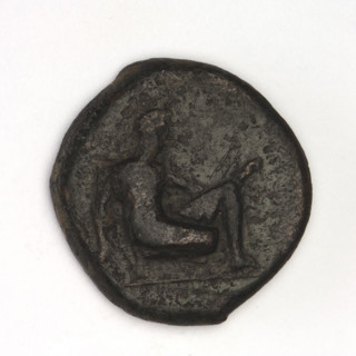 bronze coin, Chersonesos, griffins, kneeling Artemis, Artemis with bow and arrow, Artemis
