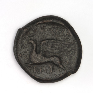 bronze coin, Chersonesos; depiction: Artemis (kneeling on right knee to the right, bow in left