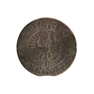 szelag; obverse: Prussian eagle with a crowned letter S on its chest; reverse: monogram composed of