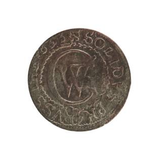 szelag; Obverse: Prussian eagle; in the rim between the borders an inscription beginning with a