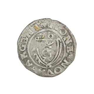 Szelag, Gotard Kettler (Duke of Courland and Semigallia; 1561–1587). Obverse: crowned monogram