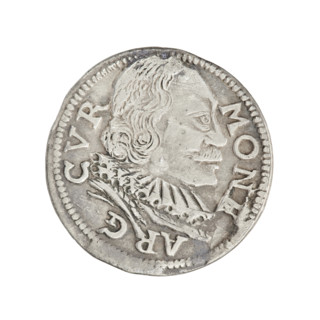 Trojak (with a bust of Wilhelm Kettler). Obverse: in the border a male bust turned to the right