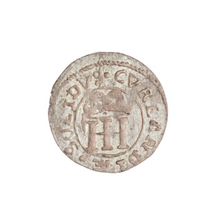 szelag, Jakub Kettler (Duke of Courland and Semigallia; 1642–1682), monogram under the ducal mitre