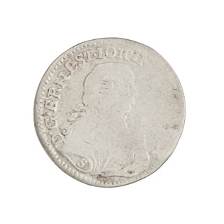 Trojak, Schröder, Justyn Karol (master of the Mitawa mint 1763–1764); Ernest Jan Biron (Duke of