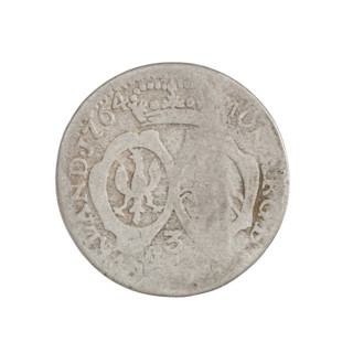 Trojak, Schröder, Justyn Karol (master of the Mitawa mint 1763–1764); Ernest Jan Biron (Duke of