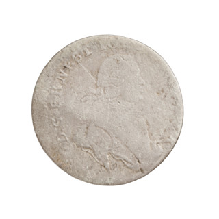 Obverse: In the border a male bust in armor girded with a sash and wearing a wig, turned to the