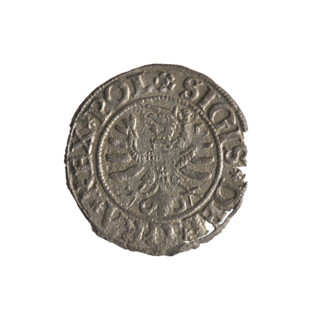 Gdansk szelag, Sigismund I the Old (King of Poland; 1506–1548), Polish coin, Obverse: Eagle of