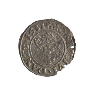 Gdansk szelag, Sigismund I the Old (King of Poland; 1506–1548). Polish coin (1531). Obverse: Eagle