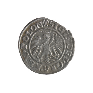 Gdansk szelag; Sigismund I the Old (King of Poland, 1506–1548); Gdansk coat of arms; emblems and