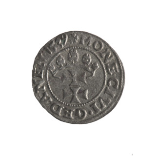 Gdansk szelag, Sigismund I the Old (King of Poland; 1506–1548). Obverse: Eagle of Royal Prussia, in