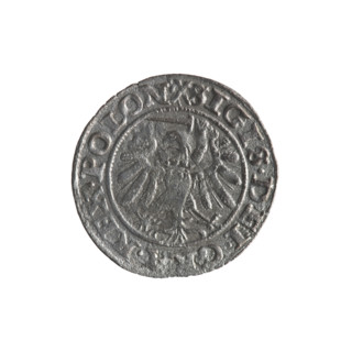 Gdansk szelag, Sigismund I the Old (King of Poland; 1506–1548); obverse: Eagle of Royal Prussia, in
