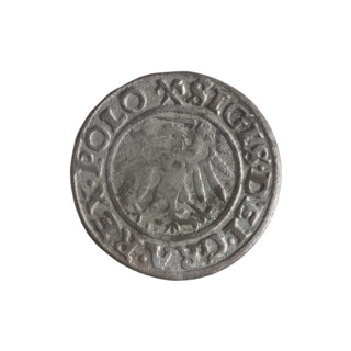 Gdansk szelag, Sigismund I the Old (King of Poland; 1506–1548). Obverse: Eagle of Royal Prussia; in