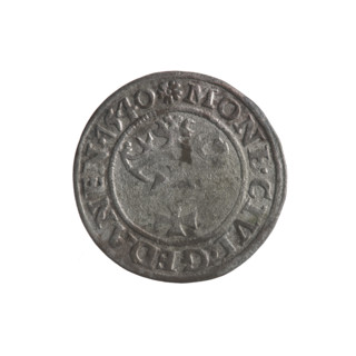 Gdansk szelag, Sigismund I the Old (King of Poland; 1506–1548). Obverse: Eagle of Royal Prussia, in