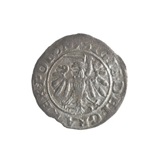Gdansk szelag, Sigismund I the Old (King of Poland; 1506–1548). Obverse: Eagle of Royal Prussia, in