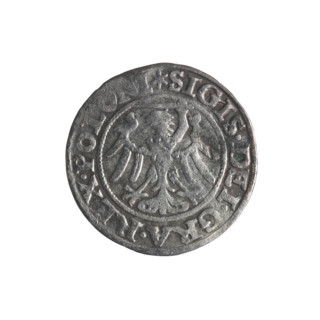 Gdansk szelag, Sigismund I the Old (King of Poland; 1506–1548). Obverse: Eagle of Royal Prussia; in