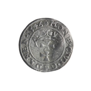 Gdansk szelag, Sigismund I the Old (King of Poland; 1506–1548). Obverse: Eagle of Royal Prussia, in