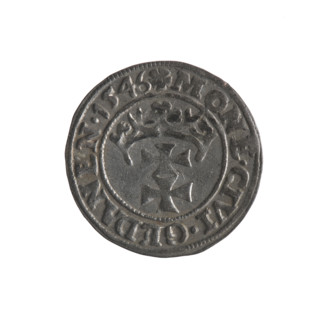 Gdansk szelag, Sigismund I the Old (King of Poland; 1506–1548). Obverse: Eagle of Royal Prussia, in