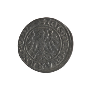 Gdansk szelag, Sigismund I the Old (King of Poland; 1506–1548). Obverse: Eagle of Royal Prussia, in