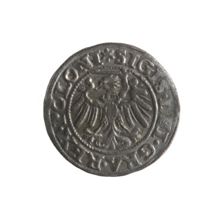 Gdansk szelag, Sigismund I the Old (King of Poland; reign 1506–1548). Obverse: Eagle of Royal