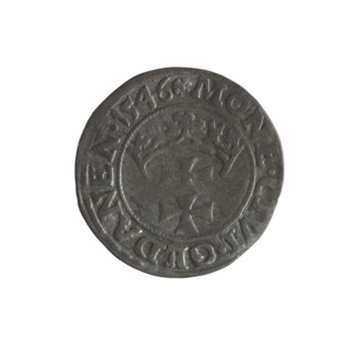 Gdansk szelag, Sigismund I the Old (King of Poland; 1506–1548). Obverse: Eagle of Royal Prussia, in
