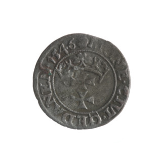 Gdansk szelag, Sigismund I the Old (King of Poland; 1506–1548). Obverse: Eagle of Royal Prussia; in