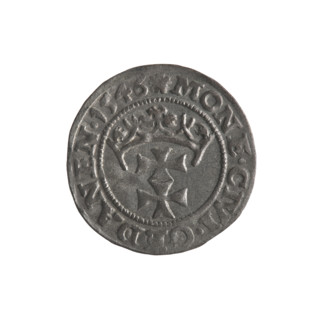 Gdansk szelag, Sigismund I the Old (King of Poland; 1506–1548). Obverse: Eagle of Royal Prussia, in