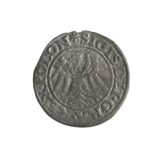Gdansk szelag, Sigismund I the Old (King of Poland; 1506–1548). Obverse: Eagle of Royal Prussia; in