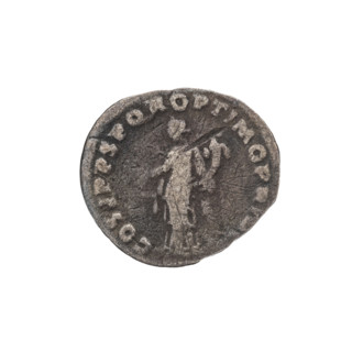 Denarius, Trajan (53–117; Roman emperor 98–117). Obverse: head of Trajan in laurel wreath facing