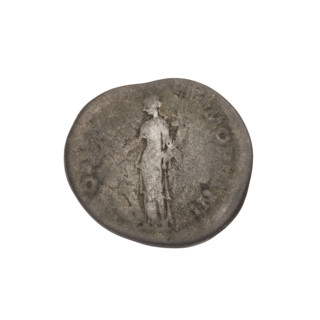 Denarius, Trajan (53–117; Roman emperor 98–117). Obverse: head of Trajan wearing a laurel wreath,