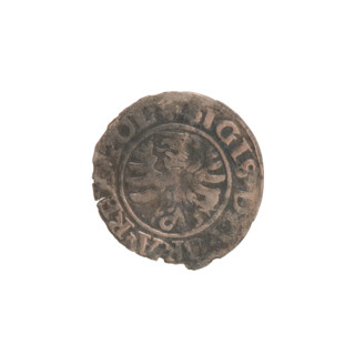 Gdansk szelag, Sigismund I the Old (King of Poland; reign 1506–1548). Silver coin (1530). Obverse: