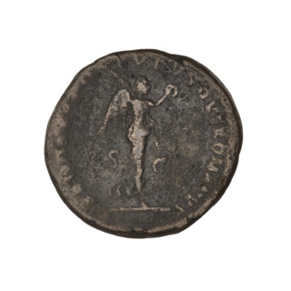 Trajan (53–117; Roman Emperor 98–117). Coin, Rome, 115–116. Weight 10.74 g. Obverse: head of Trajan