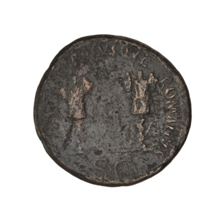 Trajan (53–117; Roman Emperor 98–117). Coin, Rome, 116–117. Obverse: bust of Trajan facing right in