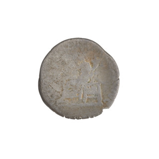 Denarius of Trajan (53–117; Roman emperor 98–117). Obverse: head of Trajan wearing a laurel wreath,