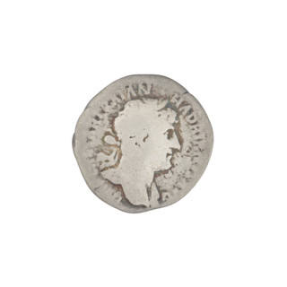 Denarius, Hadrian (76–138; Roman emperor 117–138). Obverse: head of Hadrian right, laurel wreath in