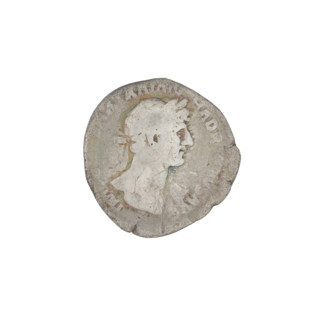 Denarius, Hadrian (76–138; Roman emperor 117–138). Obverse: bust of Hadrian facing right, laurel