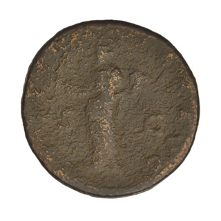 Sestertius of Hadrian (76–138; Roman emperor 117–138). Coin (personification). Obverse: Head of