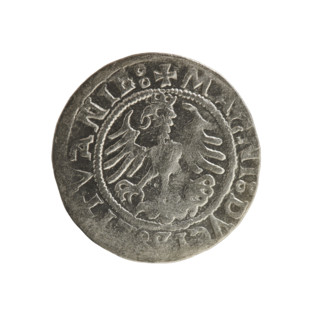 Lithuanian half-grosz, Sigismund I the Old (king of Poland; 1506–1548). Coin (half-grosz), 1522.