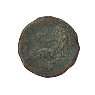 Hadrian (76–138; Roman emperor 117–138). Obverse: head of Hadrian in a laurel wreath facing right;