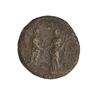Hadrian (76–138; Roman Emperor 117–138). Coin (weight 11.48 g), Rome, 134–138. Obverse: Bust of